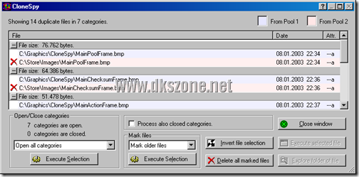 CloneSpy gratuito Duplicate File herramienta Liberador de espacio CloneSpy Free Duplicate File Cleanup Tool