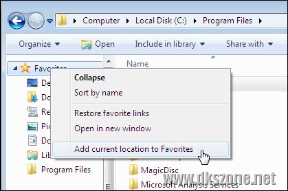 How to Add/Delete Folders, Libraries to Favorites in Windows 7?