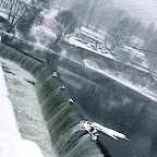Cold falls on the Farmington River Reservoir