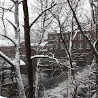 Collins Company building during Winter