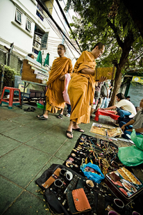 Shopping monks by René Ehrhardt