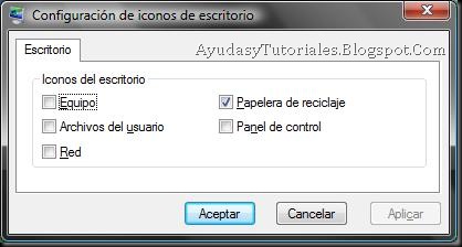 Config de Iconos Escritorio - AyudasyTutoriales Config de Iconos Escritorio - AyudasyTutoriales