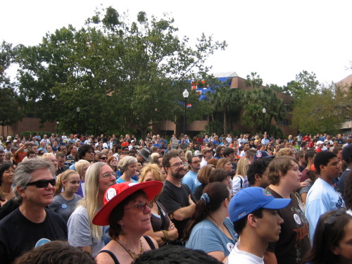 By the time Biden rolled in the crowd got pretty big. Publicity for the event was shoddy and the location and time werent announced until late, so turnout wasnt expected to be high.