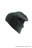 100% acrylic knit beanie hats 3023 dark grey