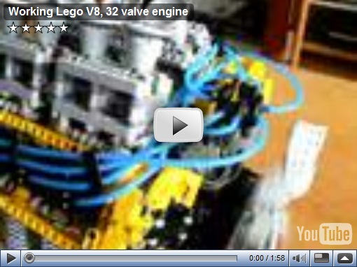 Video – Motor V8 DOHC feito de Lego