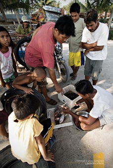 Freshly Caught Fishes Being Sold at the Shore of Tambobong Beach