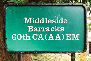 Corregidor's Middleside Barracks Marker