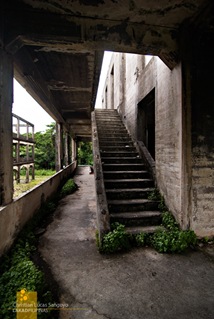 A Staircase Leading Upstairs at the Old Corregidor Hospital