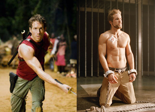 Ryan Reynolds as Deadpool and ryan reynolds x men origins wolverine. Ryan Reynolds as Deadpool and
