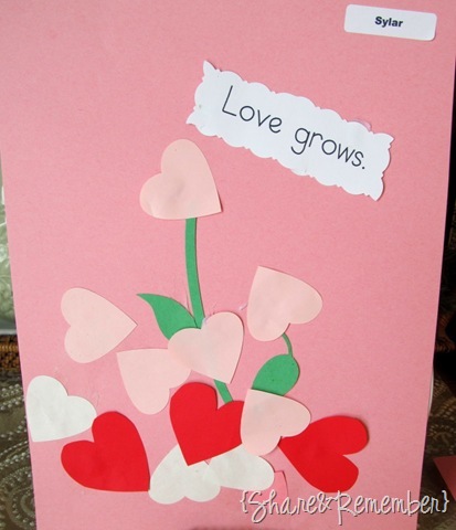 Love Grows Preschool Valentine Art