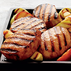 Cider-Brined Pork Chops with Grilled Apples