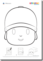 Máscaras Pocoyo y sus personajes para colorear y usar - Colorear dibujos  infantiles