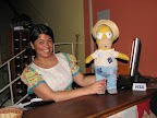 Michelle com o Homer