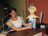 Michelle com o Homer