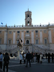 Piazza del Campidoglio e monumento equestre a Marco Aurelio