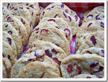 cookies aux cranberries