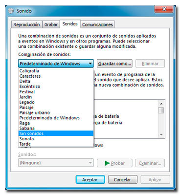 Cambiar y deshabilitar los sonidos del sistema para Windows 7 y Vista Cambiar y deshabilitar los sonidos del sistema para Windows 7 y Vista
