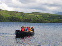 Crossing Caragh Lake.