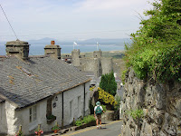 Through the village.