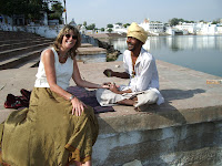 Hand painting by the lake - Pushkar