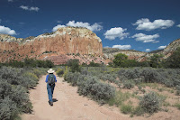 On the trail.