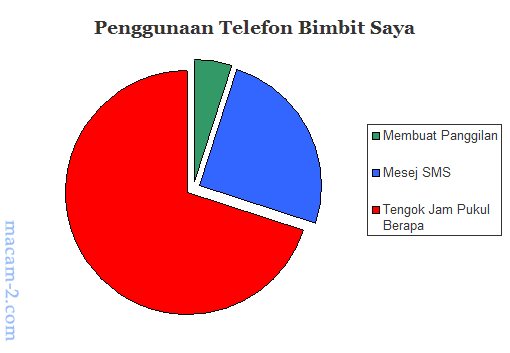 Penggunaan telefon bimbit saya.