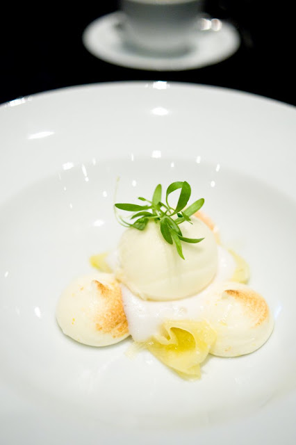 Citrus Mashmallows, Pineapple Sorbet, Mint Whip, Coriander Sprouts