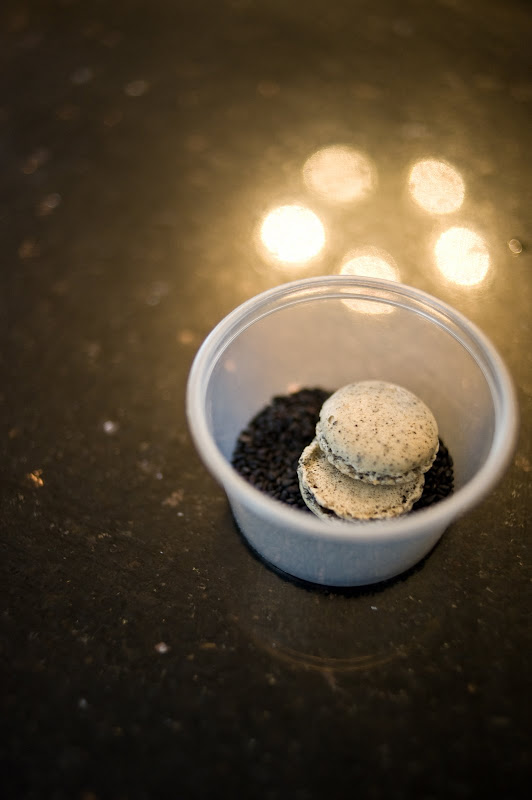 Black Sesame Macarons