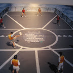 South Koreans love to play soccer tennis when they're in the marine corps.