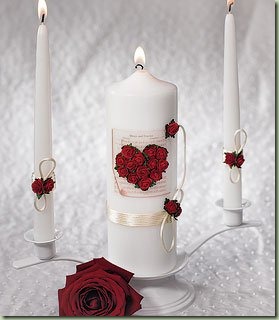 Unity pilar candle with rose