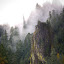 Eagle Rock just West of our lodge. This morning photograph was taken from our front lawn.