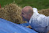 Paul plat op de baan