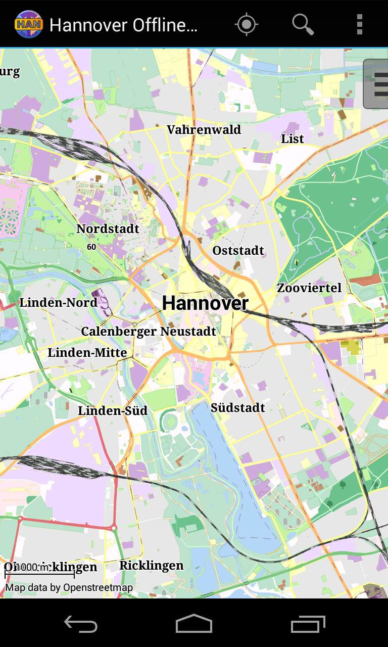 Android application Hanover Offline City Map screenshort
