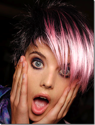 Hair With Pink Tips. extreme hair dye,