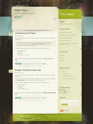 COLOR Paper Blogger Template