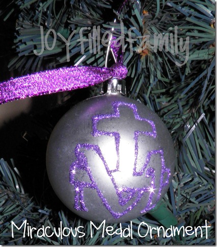 miraculous medal ornament joy