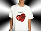 Unisex White T - Red Heart