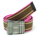 B.U.M. Equipment Canvas Belt  - BUM7683 (Coffee / Pink)