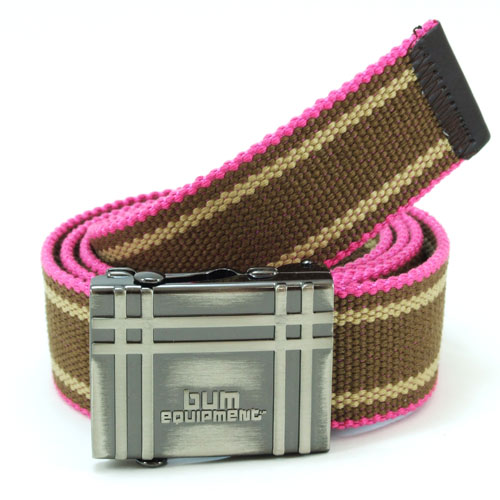 B.U.M. Equipment Canvas Belt - BUM7683 (Coffee / Pink)