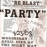4/23/08: Blastfest 08 CD Release Party at the Milky Way. Flyer by Brian S. Ellis