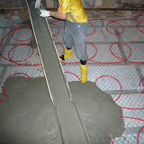 Green Show House - laying concrete slab