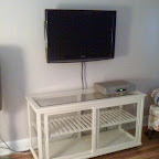 Antique display cabinet I'm in the process of converting into a dresser
