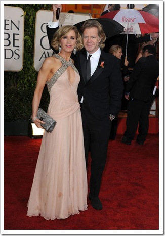 Actors Felicity Huffman and William H. Macy arrive at the 67th A