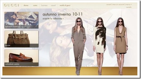 Gucci new look at the parade site and online