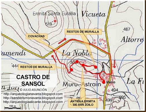 Mapa castro de Sansol - Muru-Astrain Mapa castro de Sansol - Muru-Astrain