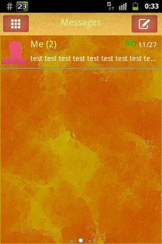 GO短信主題橙黃色 GO SMS Theme Orange