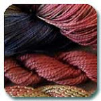 image of hand dyed thread