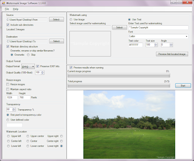 Watermark Image Software Main Screen