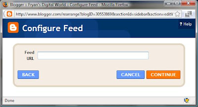 Enter Feed URL Enter Feed URL