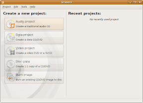 Ubuntu Brasero, CD Burning Application Ubuntu Brasero, CD Burning Application